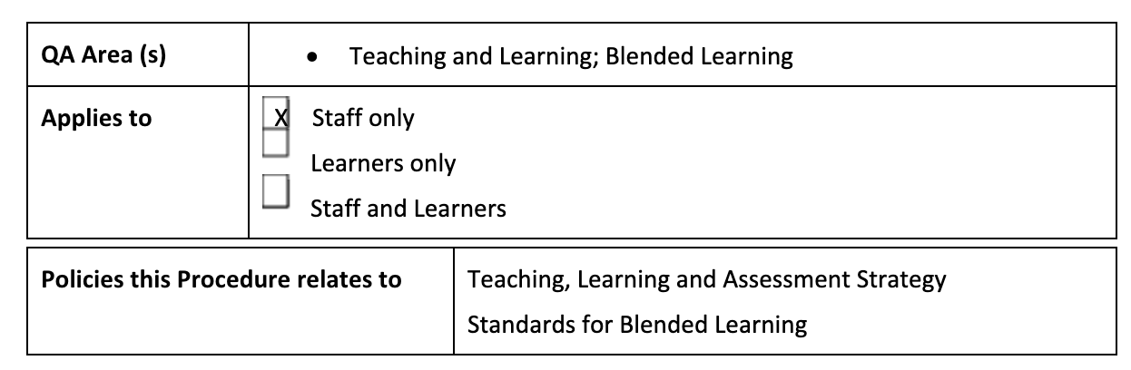 Assessment and Standards